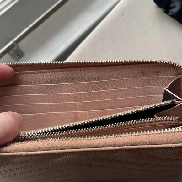 YSL wallet in blush pink silver hardware with dust bag and COA - Picture 10 of 16